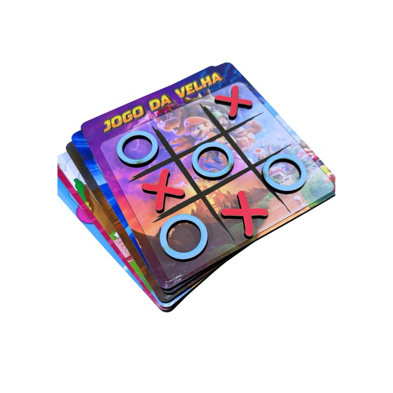 Kit Jogos da Velha em MDF  – Tema Personalizado