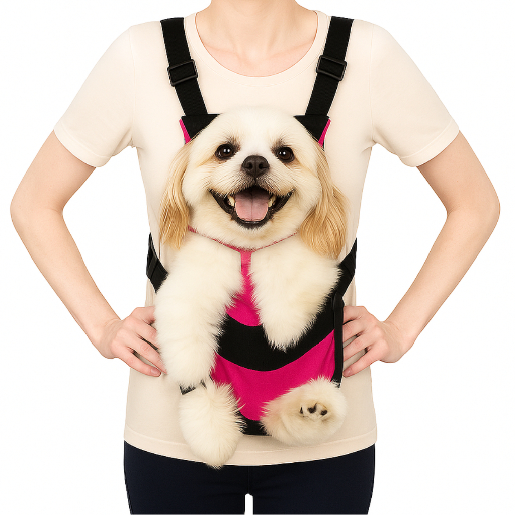 Mochila Bolsa Canguru para Transporte Passeio Pet Cachorro Gato Médio e Pequeno Porte Confortável