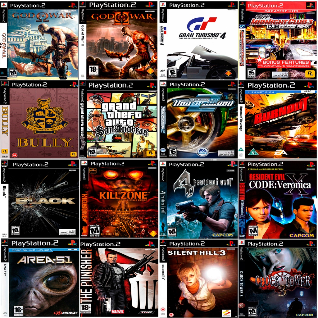 Kit 5 Jogos a Sua Escolha Informe No Chat Ps2 Play 2 Playstation 2
