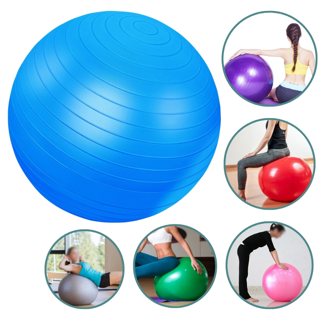 Bola Academia 45cm Abdominal Alongamento Boa Postura Yoga alívio de dores nas costas e reabilitação física corporal