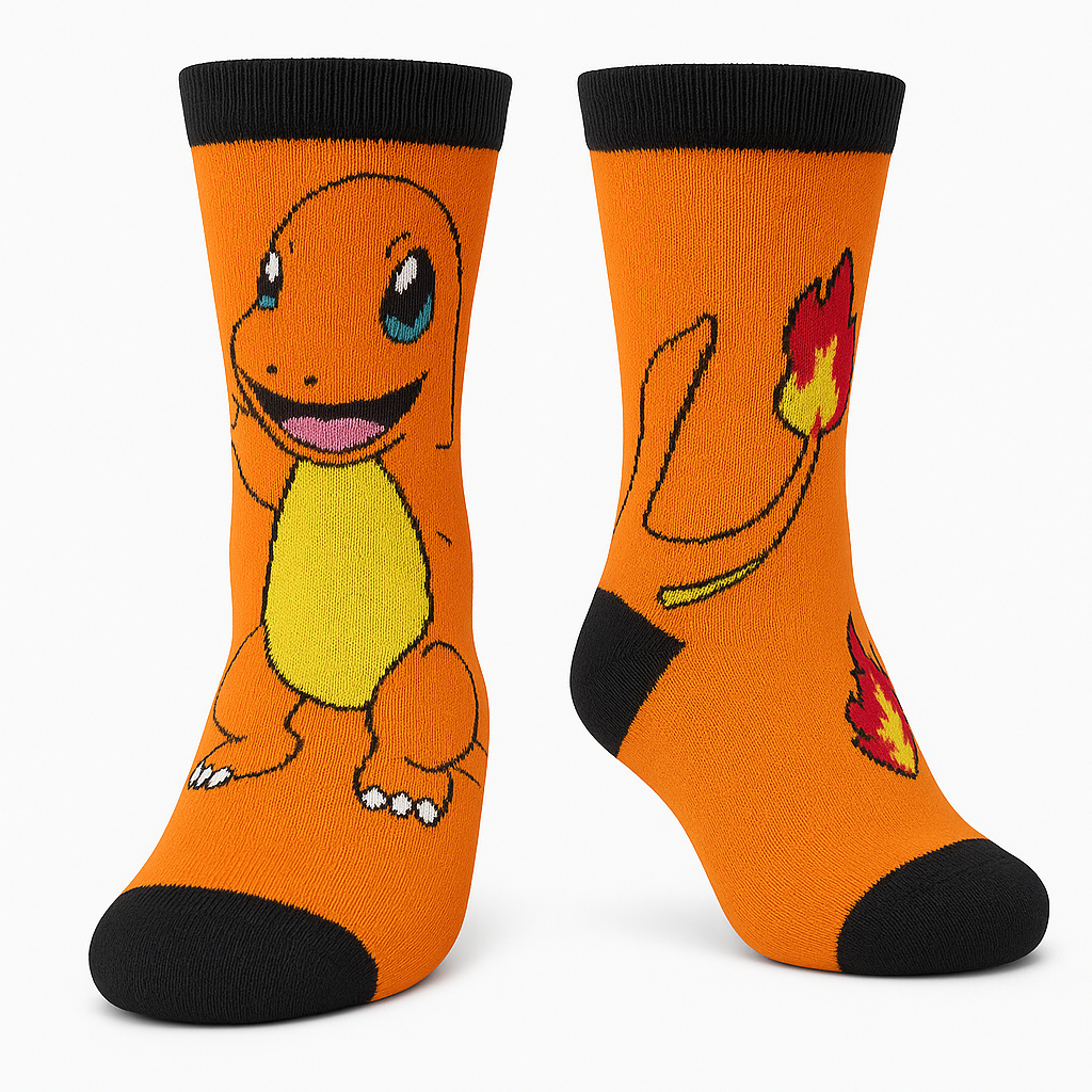 Meia Divertida de Personagem Cano Alto Unissex Estampas Exclusivas Algodão Confortável Envio Imediato Geek/ Nerd/ Gamer
