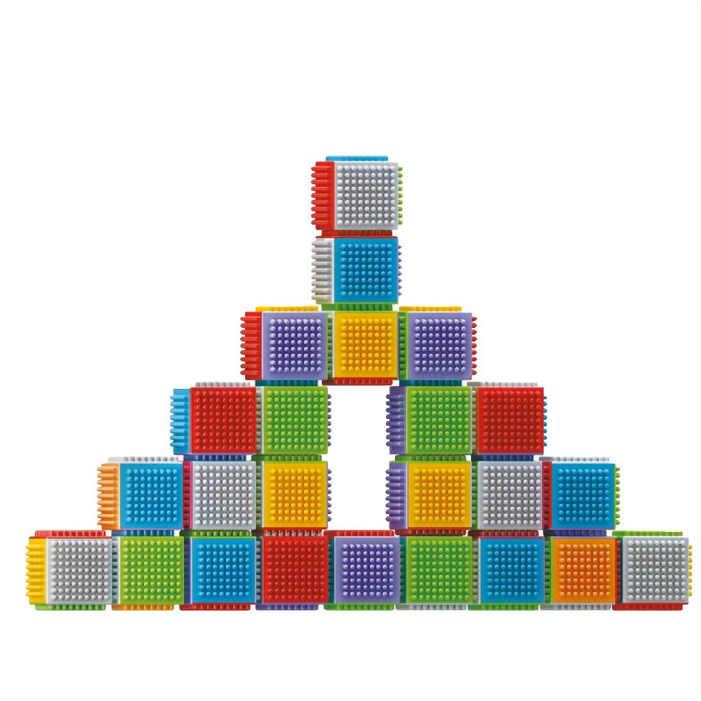 Bloco Empilhável Pedagógico Infantil Brinquedo Interativo Educativo Colorido Sensorial Menino Menina