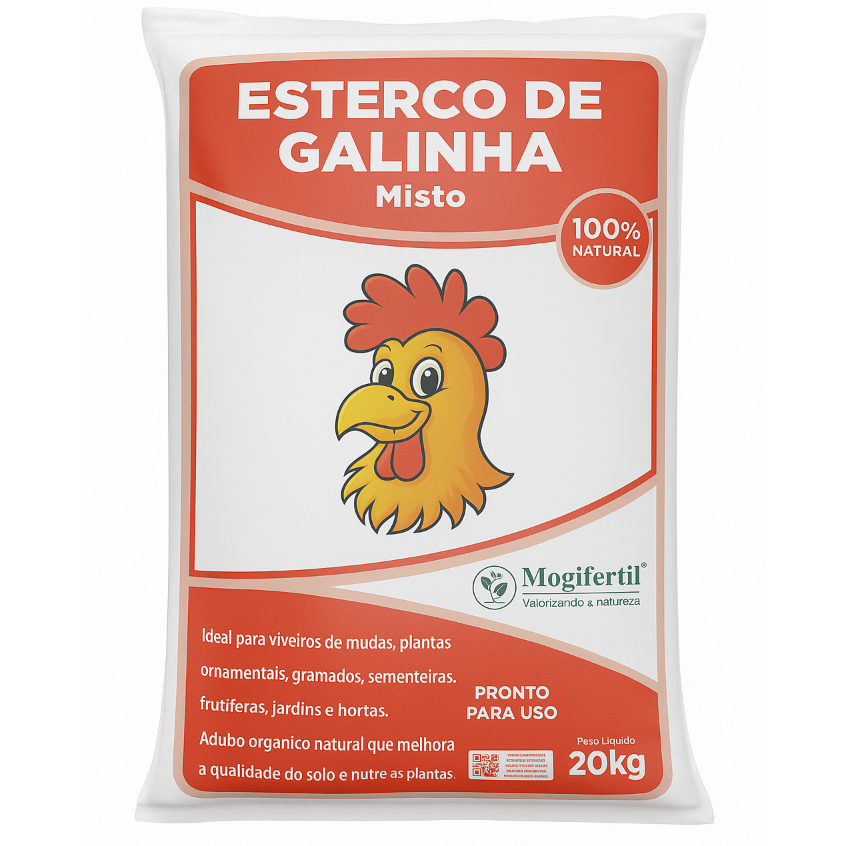 Esterco De Galinha Misto Mogifértil Adubação Orgânica 2kg a 20kg