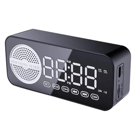 Caixa Caixinha De Som Bluetooth Rádio Relógio Despertador Fm