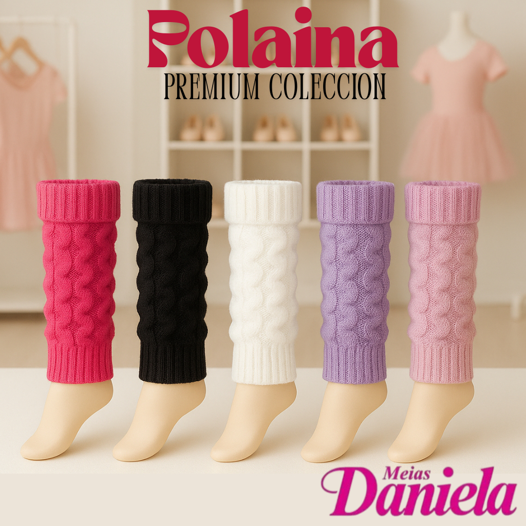 Polaina Premium Algodão 27cm – Meias Daniela (Adulto e Infantil)