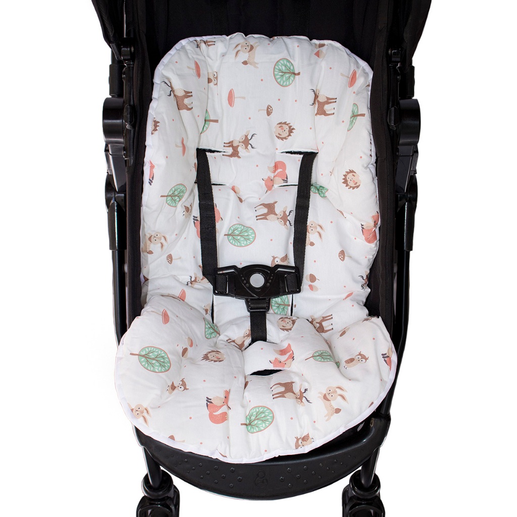 capa de carrinho fofinha acolchoada tamanho universal bebê, enxoval, maternidade 100% algodão
