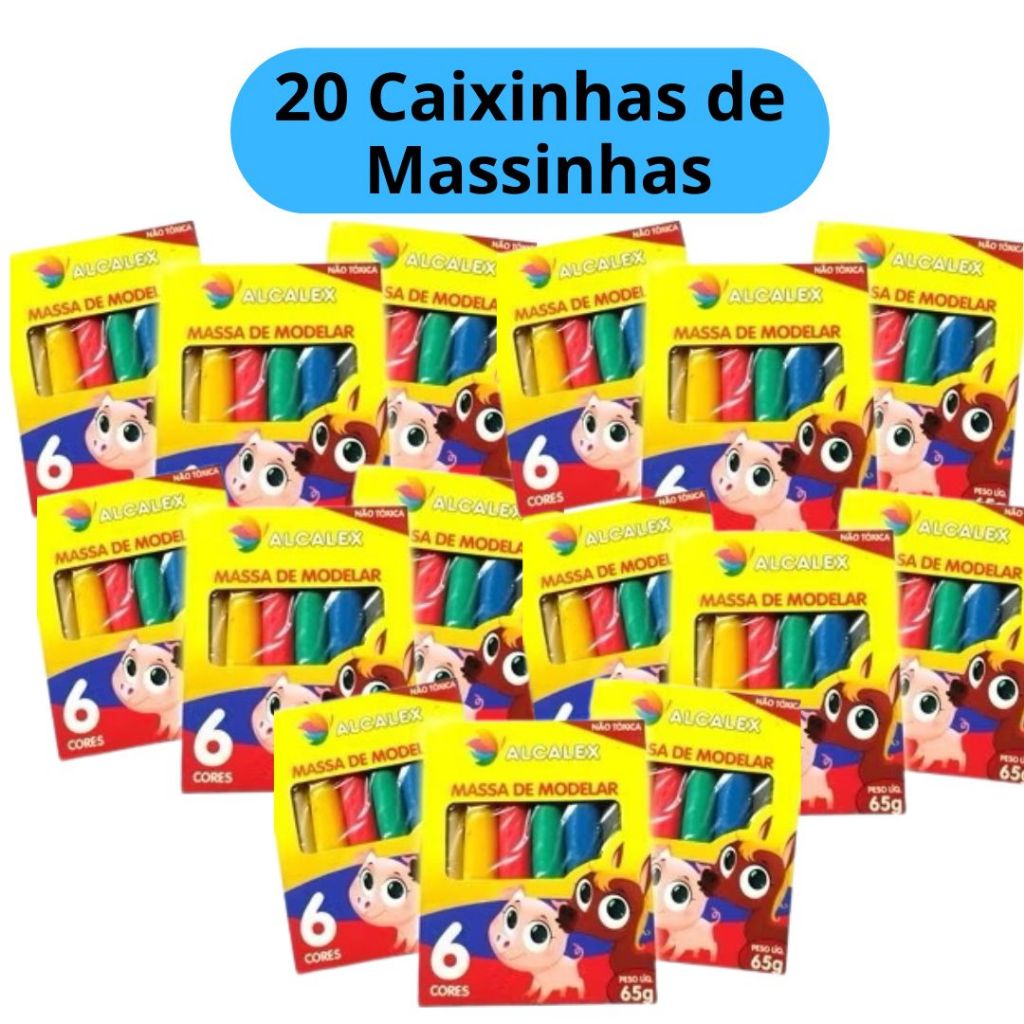 Kit 5 a 20 Unidades Massinha de Modelar 65g cada Lembrancinha Festa Aniversário