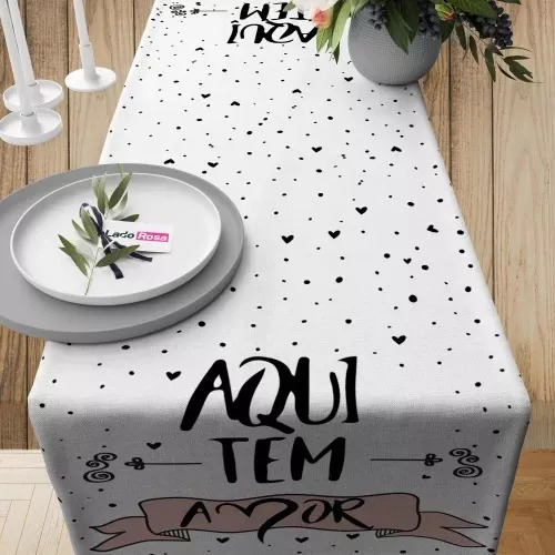 Caminho de Mesa Trilho Retangular Estampado 1,40 x 0,45 4 ou 6 Lugares Cozinha Sala Jantar Decoração