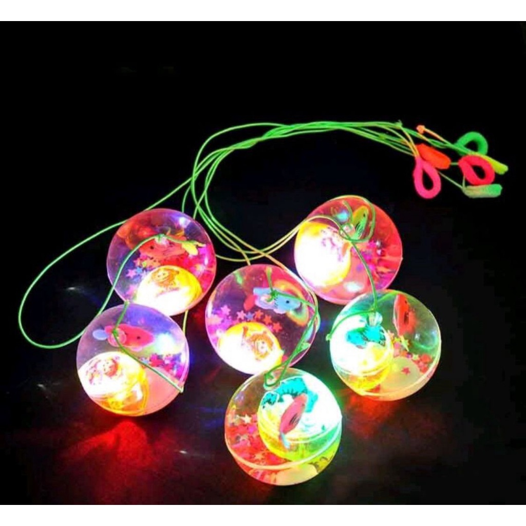 Bola Gel Luzes Led Pisca-Pisca/Dinossauro/Animais Marinhos Luminoso Bola Pula Pula