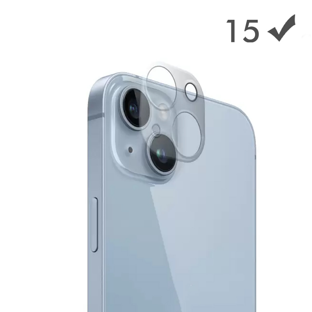 Película Câmera Traseira Para iPhone 15 Vidro Temperado 9H Anti Risco Full Cover