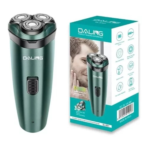 Barbeador Laminas Resistentes Elétrico Profissional Recarregável 2 Em 1 DALING DL-9201
