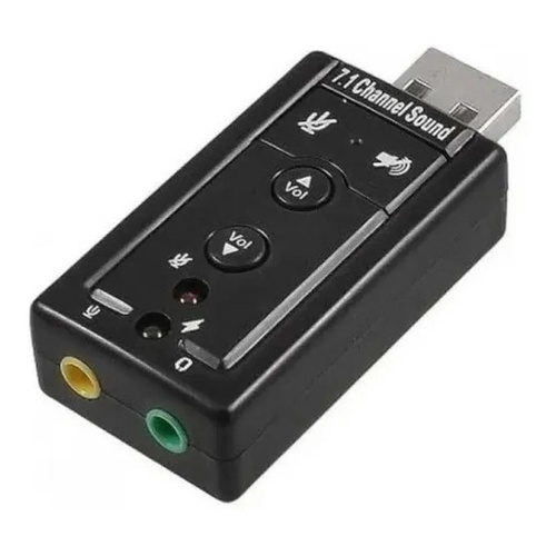 Placa De Som Usb 7.1 Canais Adaptador Audio Fone De Ouvido