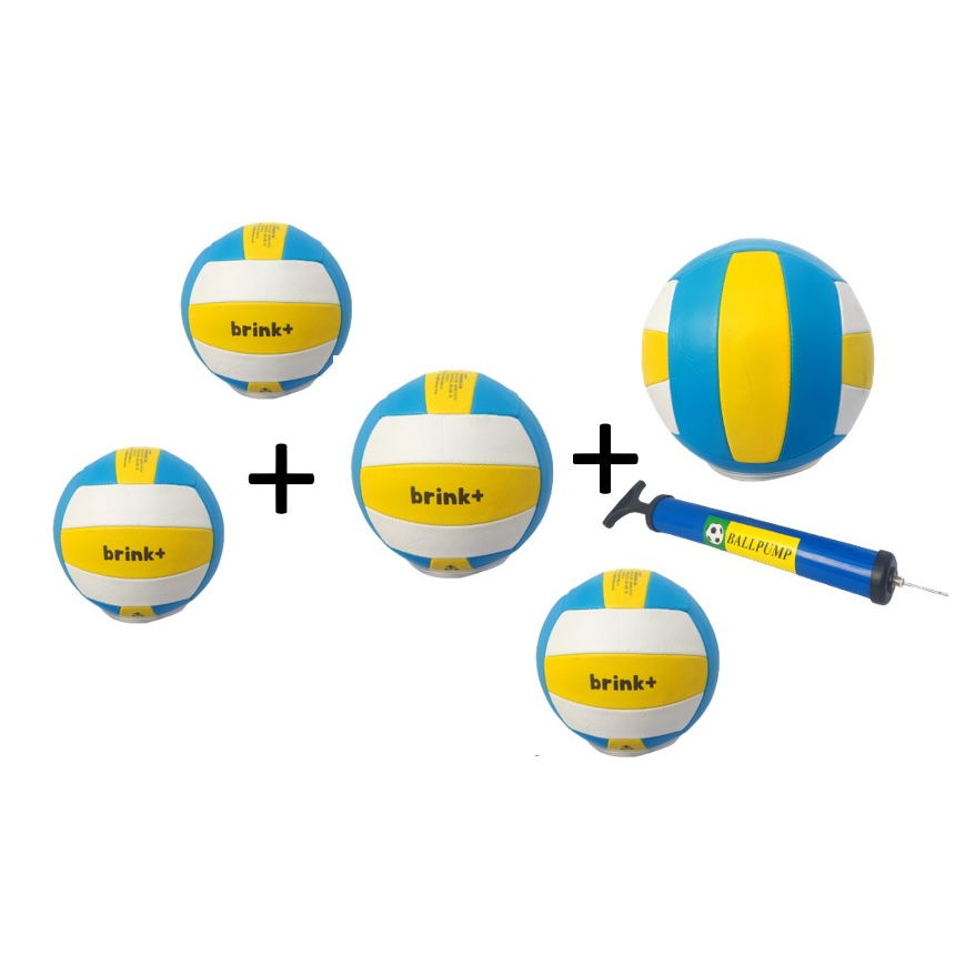 kit 5 Bolas de Vôlei Praia / Quadra + Bomba Varias Cores Produto Pronta Entrega - NÃO É POSSÍVEL ESCOLHER A COR DA BOLA.