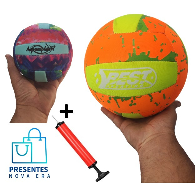 kit Bola de Vôlei de Praia soft + bola de volei infantil  a prova d'água + BOMBA