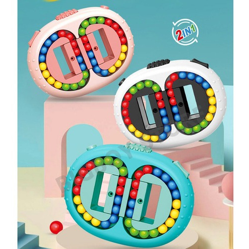 Cubo De Feijão Mágico Brinquedos Girando Descompressão Beads Puzzle Cubo Mágico Crianças Anti-Stress