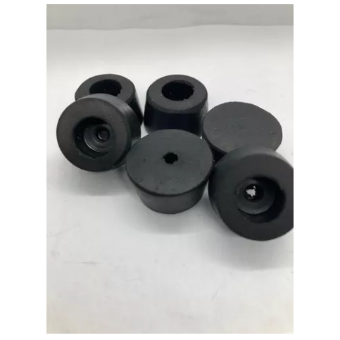 Pezinhos Pé Grande em borracha Maciço Base Vazada Borracha Para Som Profissional Case Caixa Acustica Batente Kit C/12