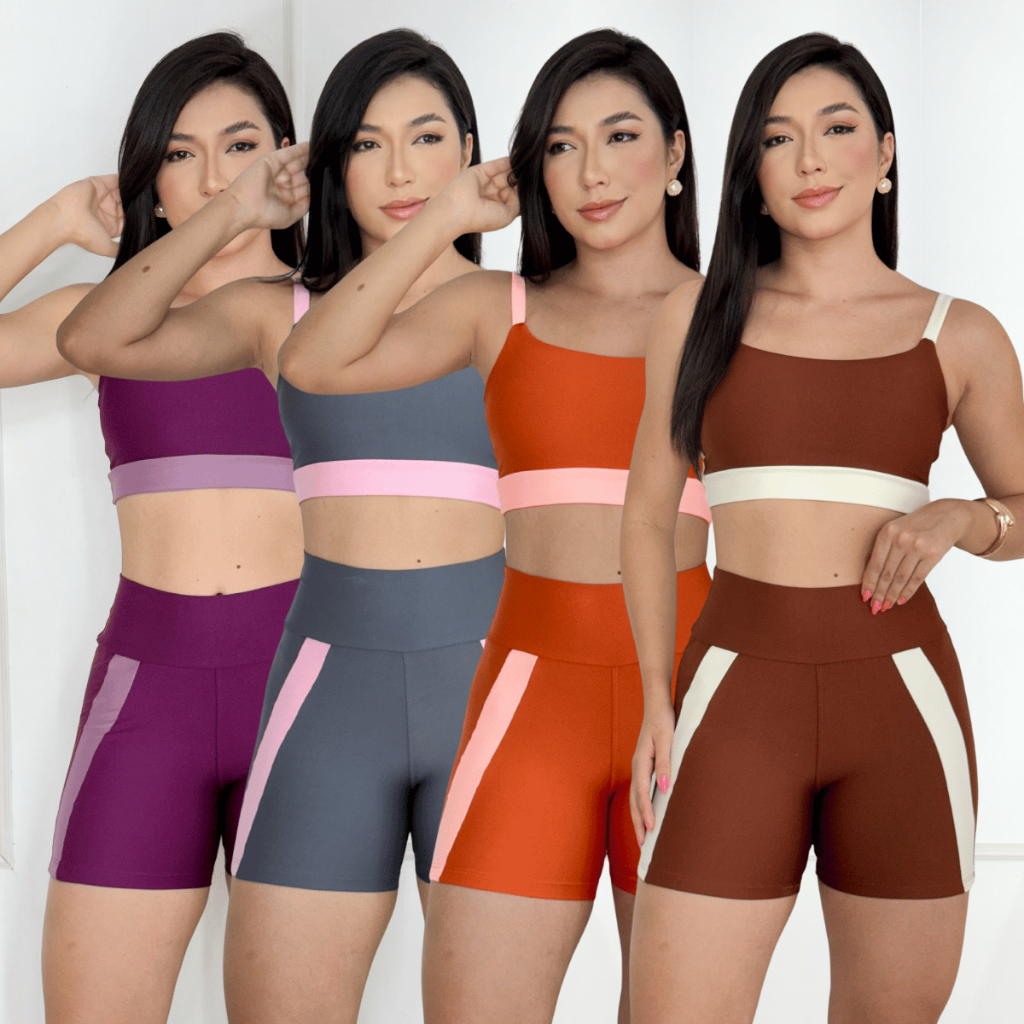 Conjunto Fitness Feminino Suplex Premium Top Alcinha Short Cós Alto Zero Transparência Treino
