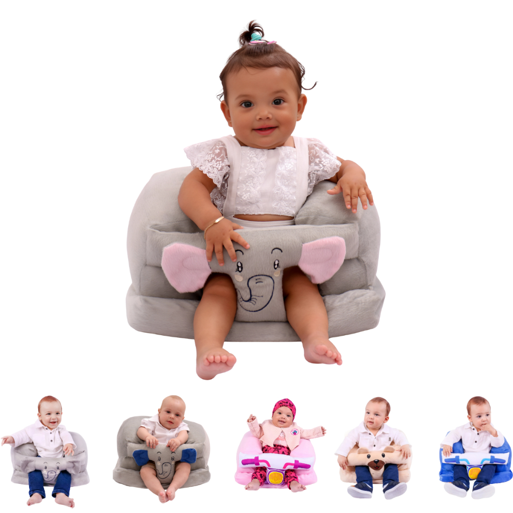 Assento De Bebê Cadeirinha Estofada Apoio Confortável Multiuso Infantil Menino e Menina