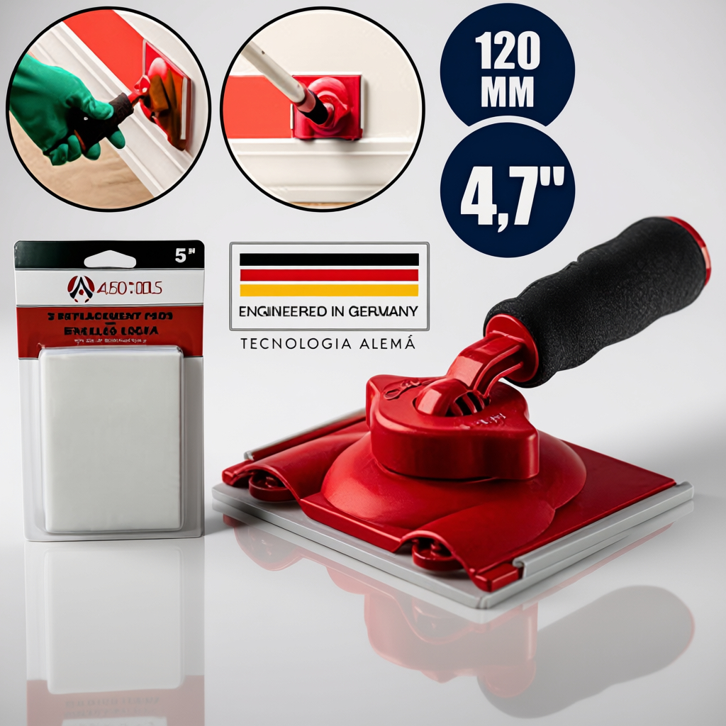 Kit Pad com Cabo Ajustável Recorte e Acabamento em Pinturas 120mm Refil