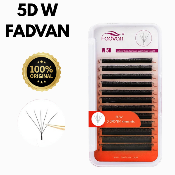 Cílios Fadvan W5D W 5d (volume egípcio) Curvatura D para Extensão de Cílios Alongamento Fio a Fio