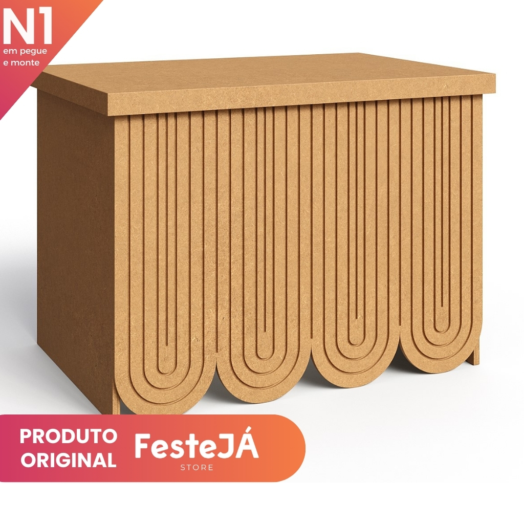Mesa Arco Iris Babado Fake MDF Decoração Festa Decorativo Aniversário Evento Pegue e Monte