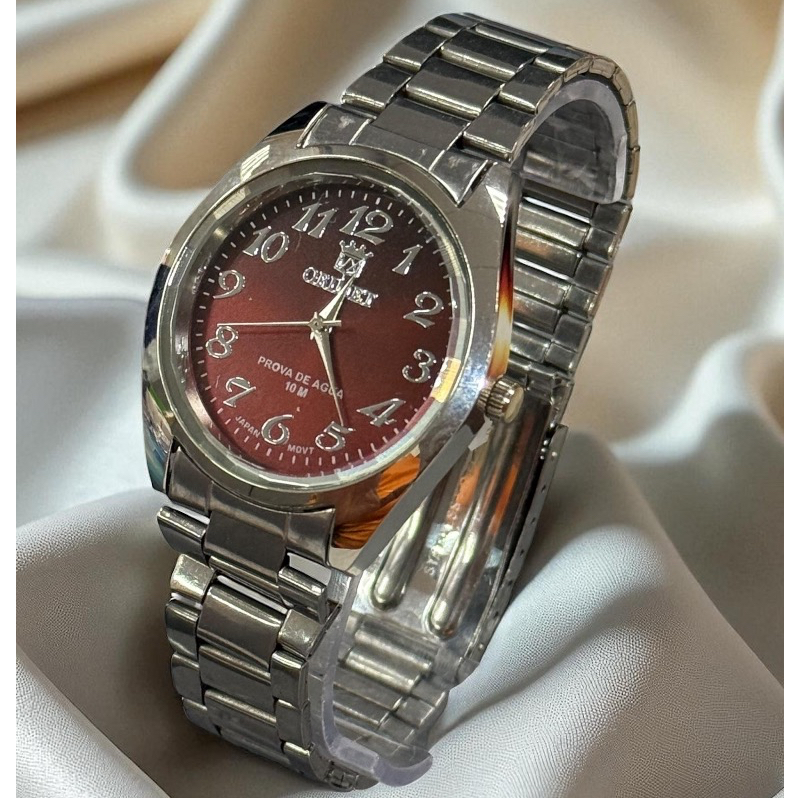 [G01] Relógios A Prova D'água Unissex ORIMET Luxo De Aço Inoxidável Dourado e Prata