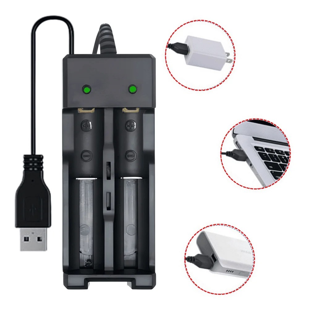 Carregador De Pilha 18650 Com Led Indicador de Carga Carregamento USB 5V