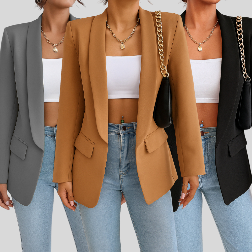 Max Blazer Feminina Longo Alfataria Social Manga Longa