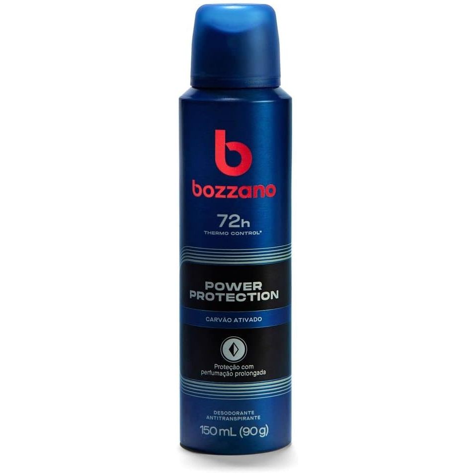 Desodorante Antitranspirante Bozzano Aerossol Power Protection Carvão Ativado Com 150ml