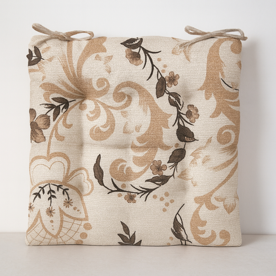 Kit 6 Assentos/Almofadas Futon Rústico Estampado 40x40cm – Conforto, Decoração e Aconchego