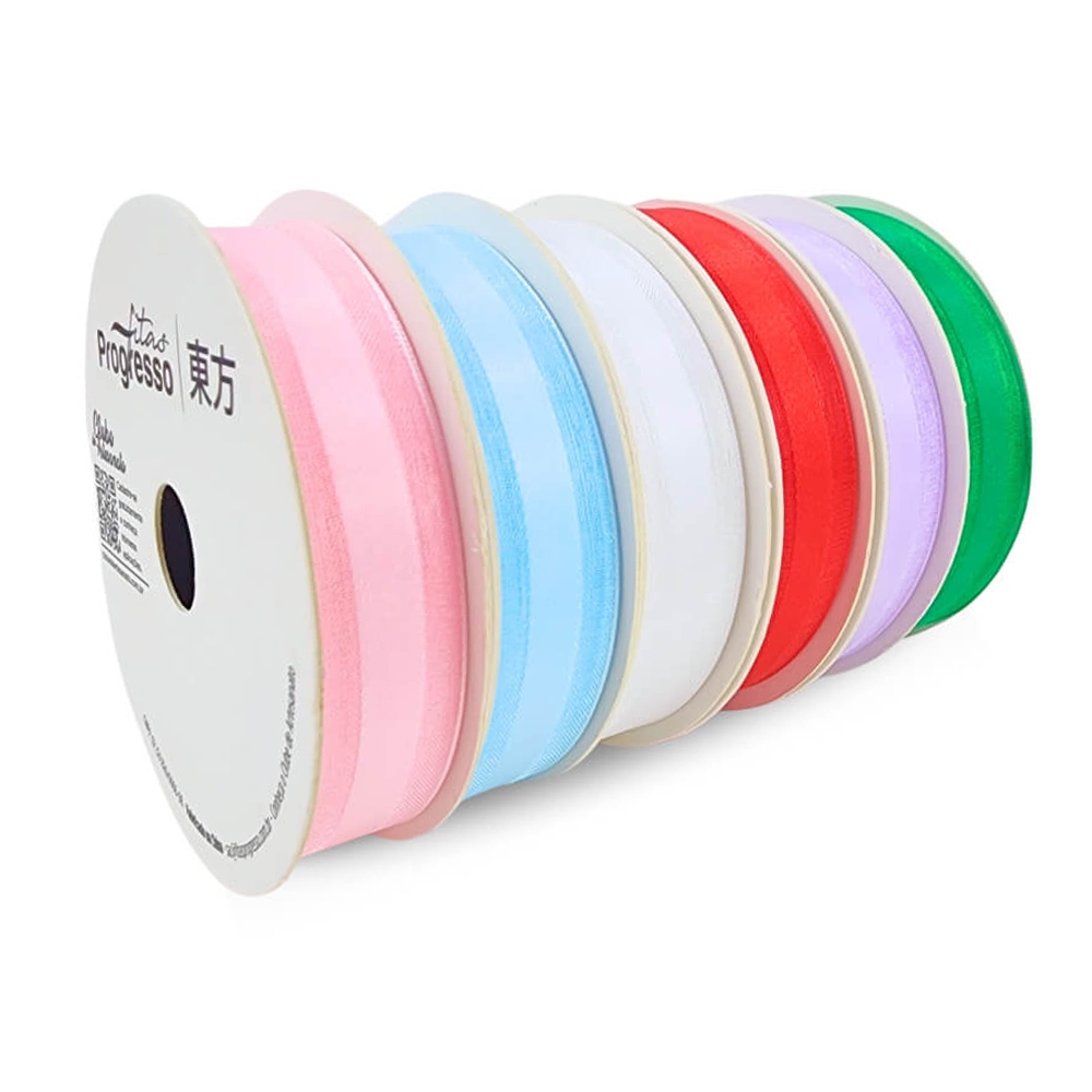 Fita Voal c/ Cetim VCE 15mm Progresso N°3 10m - Novo Modelo