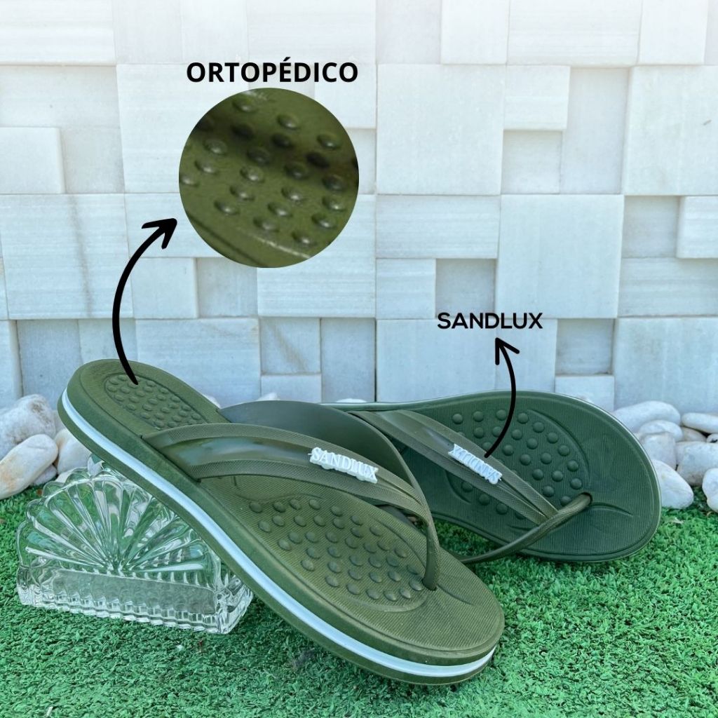 Chinelo Sandália Feminina Ortopédica Sandlux Confortável Antiderrapante, Leve Moderno Estiloso