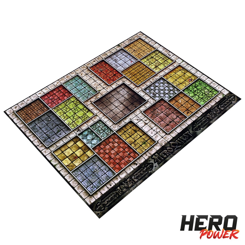 Playmat Hero Quest Mapa Tradicional | Lona Vinil | RPG Boardgame Jogo de Tabuleiro