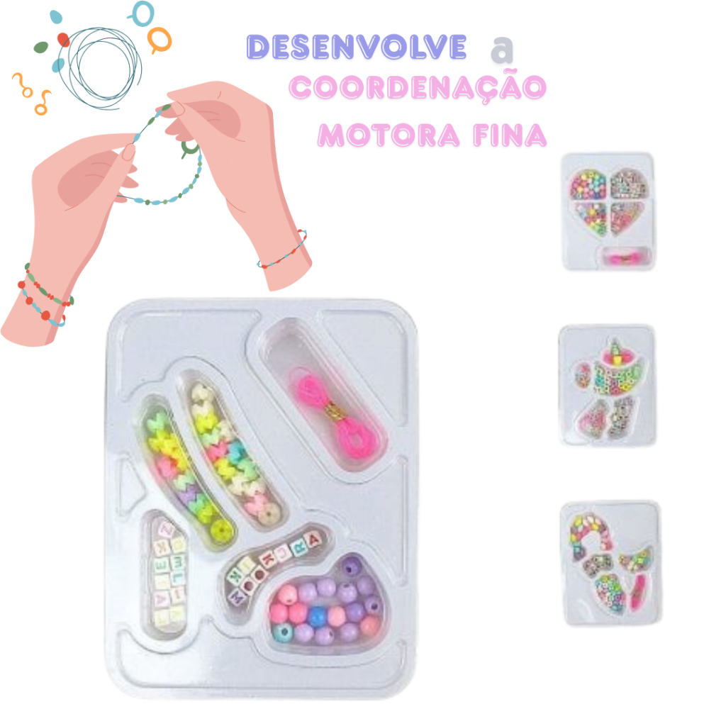 kit de Miçangas montagem bijuteria monte você mesmo sortidos pulseiras
