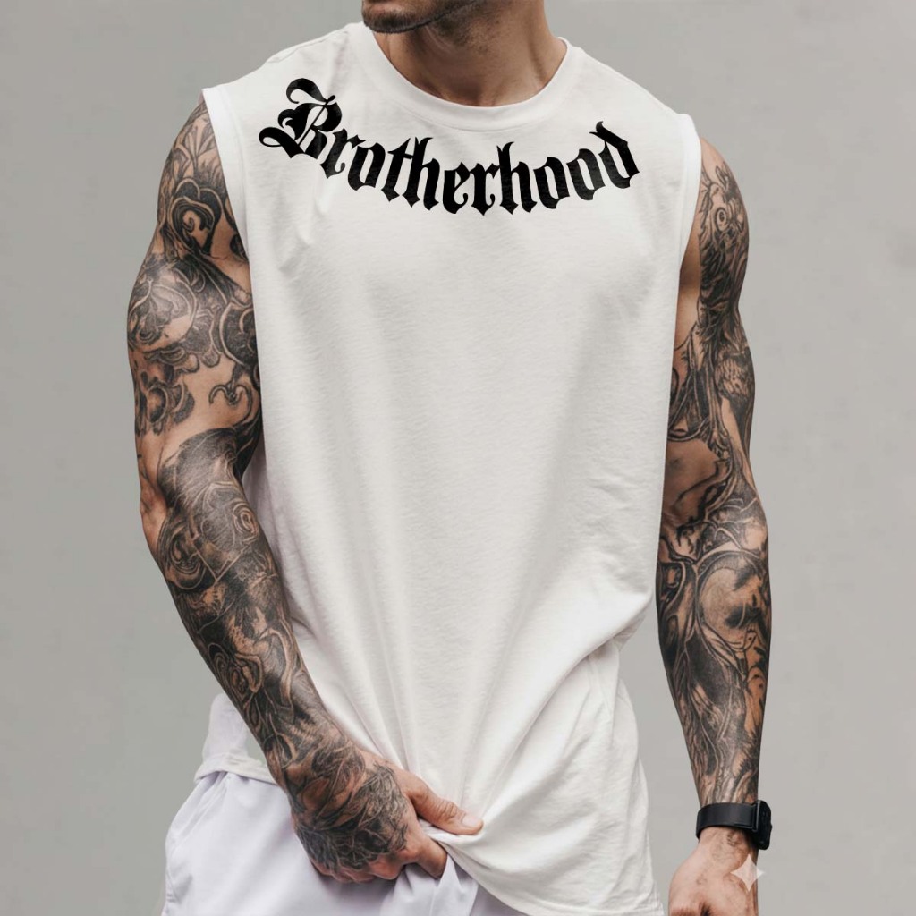 Regata Oversized Machão Camiseta Camisa Brotherhood Streetwear Algodão Cavada Longline