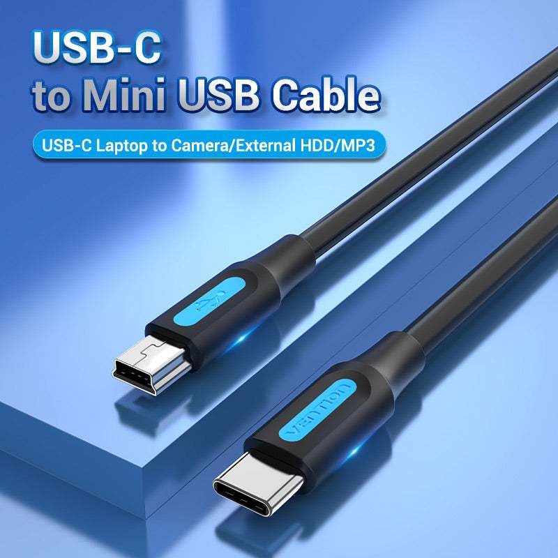 Vention - Cabo USBC 2.0 Mini USB V3 para PS3 GPS Câmera