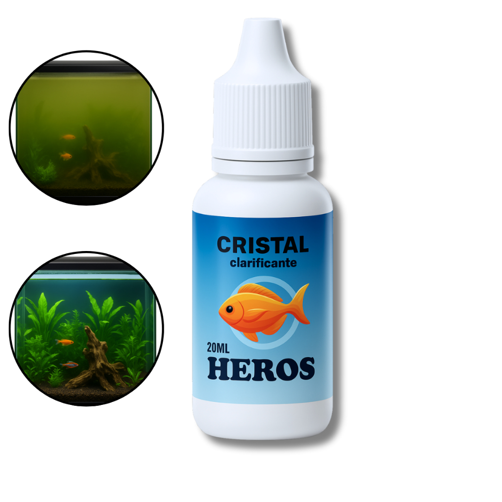 Clarificante para Aquários Heros Cristal – Água limpa, clara e saudável para seus peixes