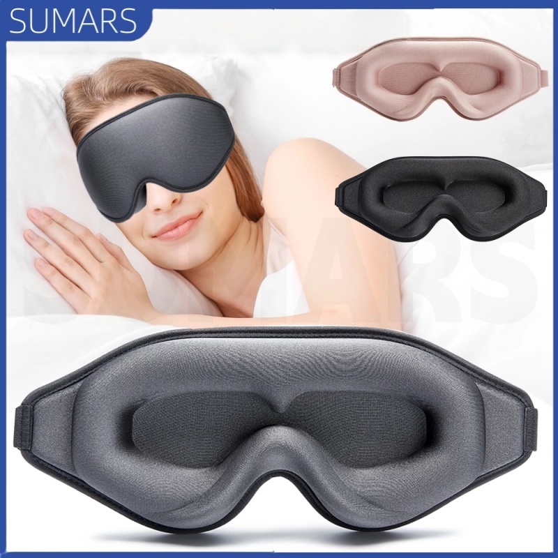 Máscara 3D de Espuma para Dormir, Tapa-Olho Blackout Total, Confortável e Zero Pressão