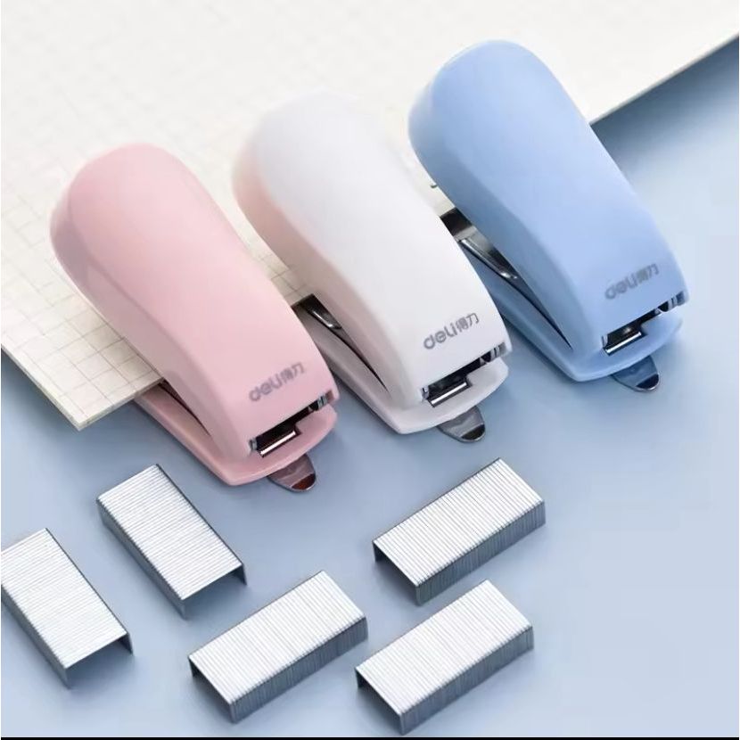 Kit Mini Grampeador Cores Pasteis com Grampo