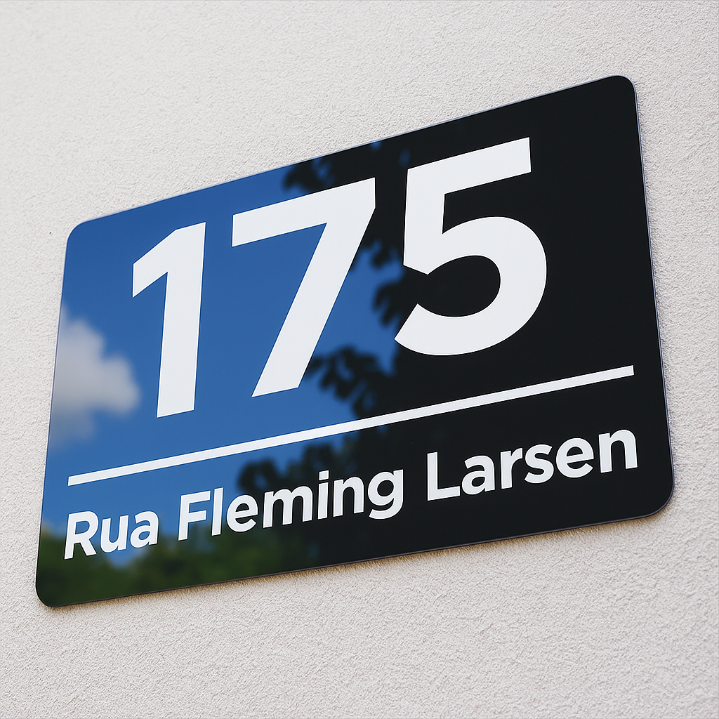 Placa de Número Residencial Personalizada | Casa Apartamento Empresa | Placa de Endereço