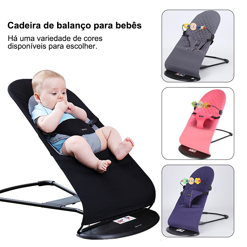 Cadeira de Descanso e Balanço Para Bebê P/ Dormir e Brinquedos Interativos