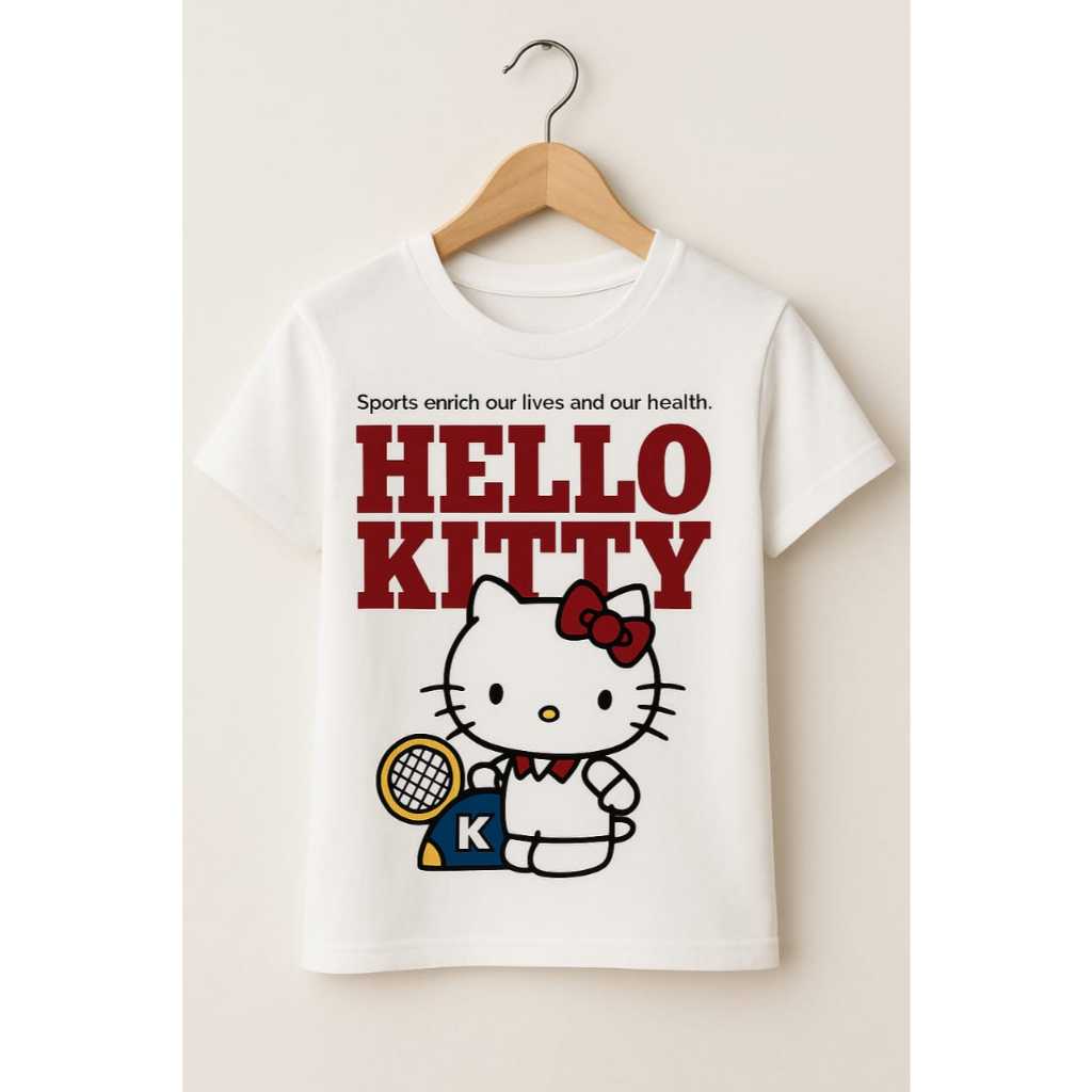 Camiseta Infantil e Juvenil Hello Kitty T-Shirt Menina Manga Curta Moda Blogueirinha