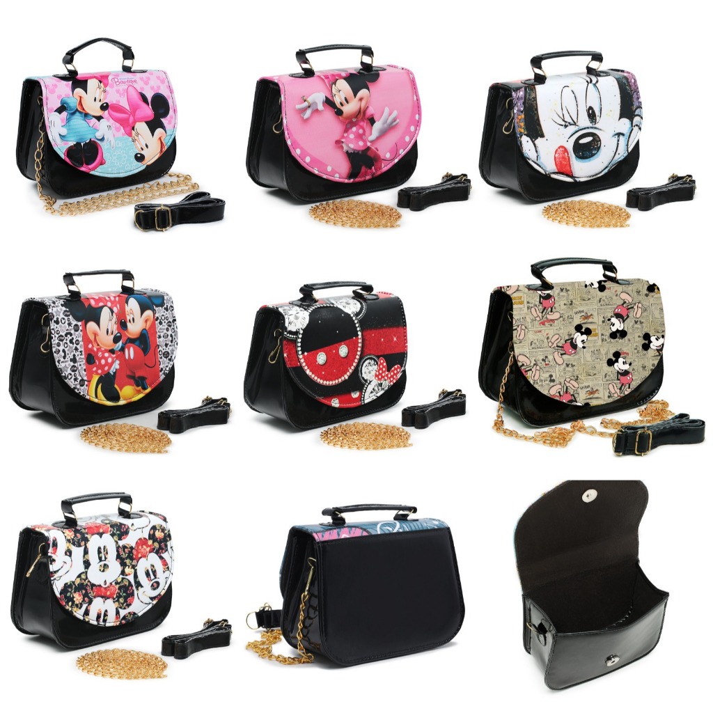 Bolsinha Luxo Minnie Mickey Mini Maleta infantil / Escolha sua Estampa: