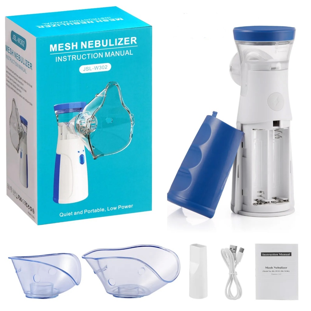 Nebulizador Portátil Elétrico 15ml – Para Adultos e Crianças, Pilha/USB