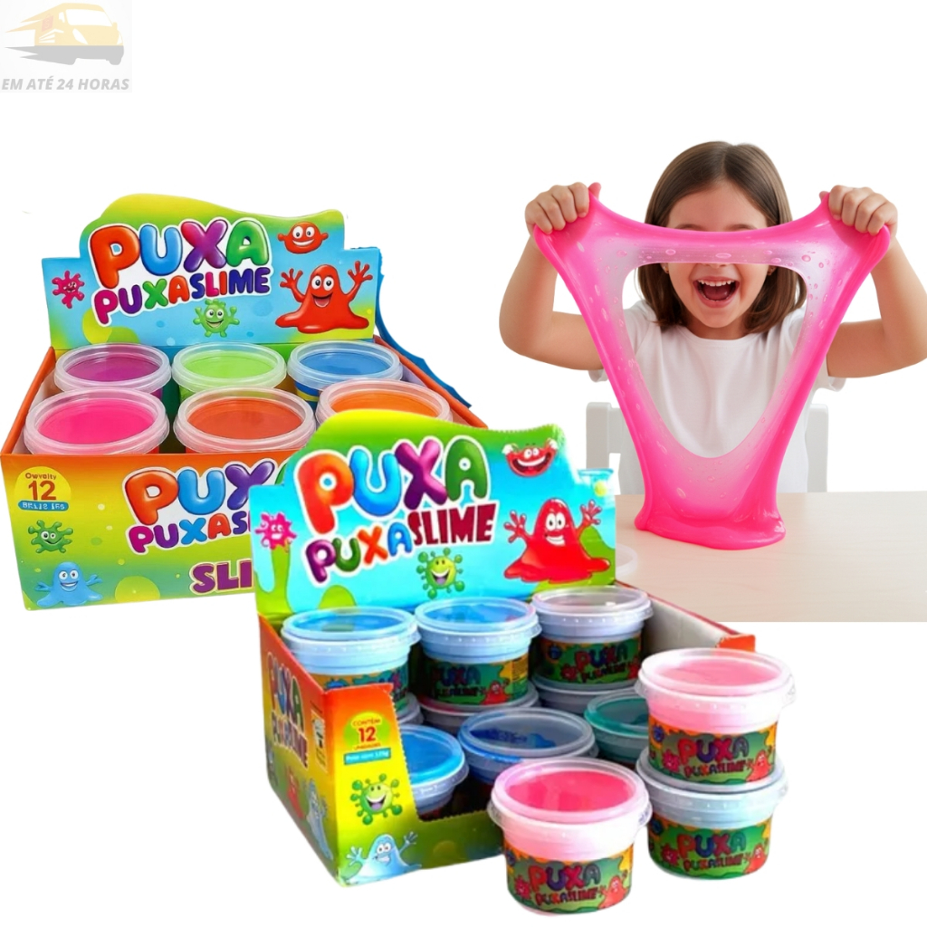 SLIME PUXA PUXA 125G - 12/24/36 - Brinquedo Infantil e Lembrancinha de Festa