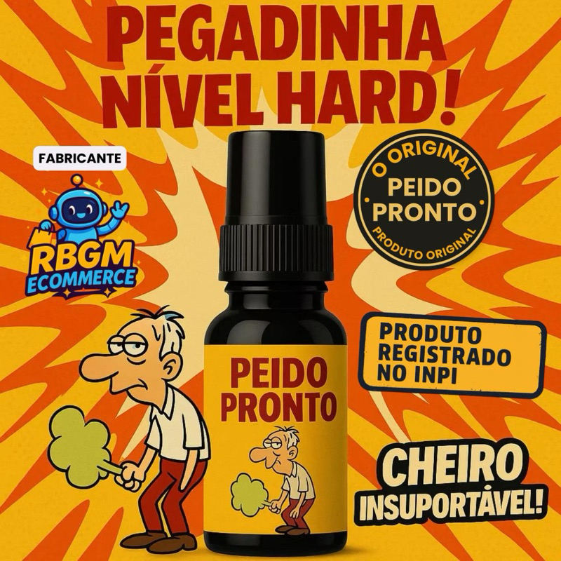 Peido Pronto Spray  Peido artificial Realista Pegadinha Engraçada Zoação Peido Líquido