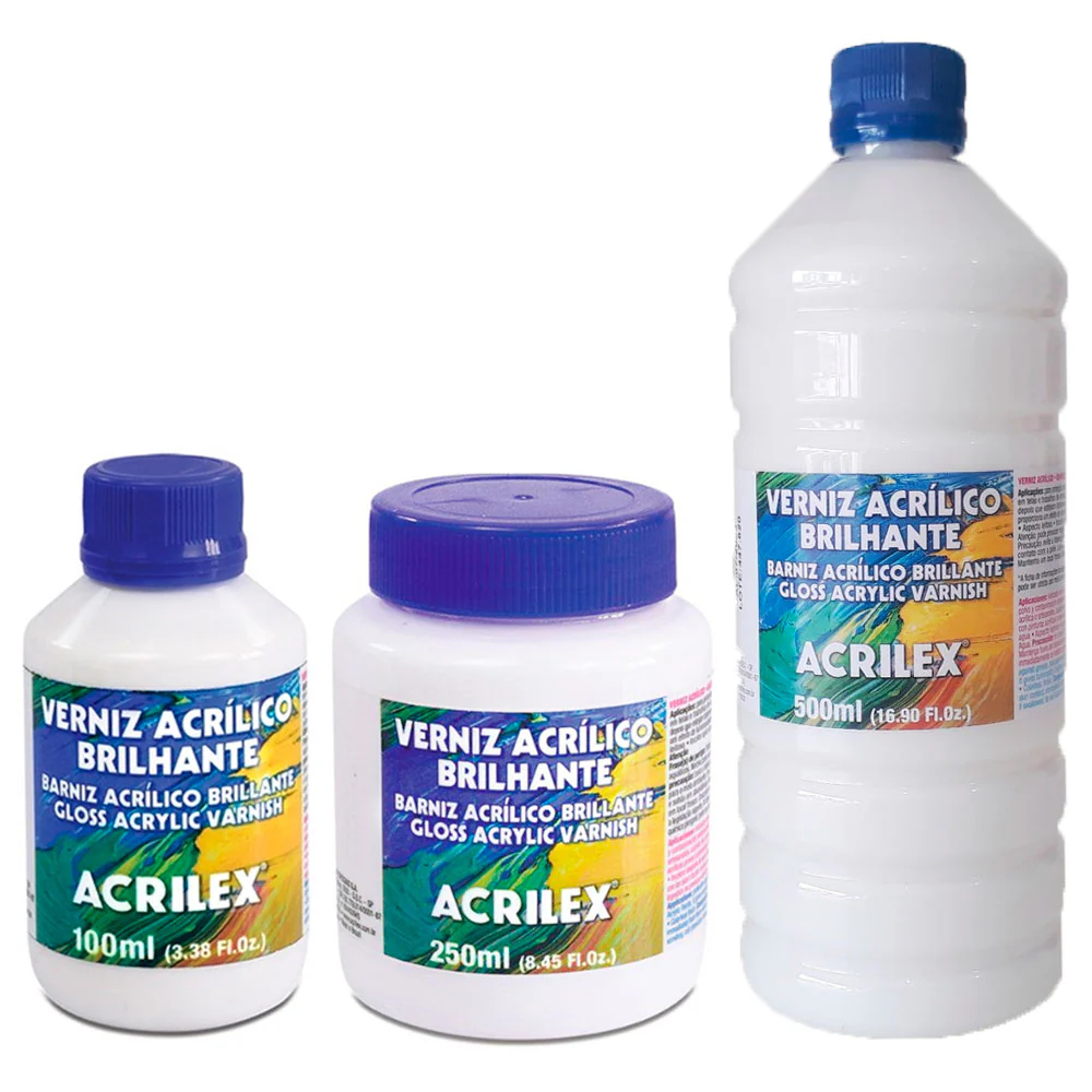 Verniz Acrílico Acrilex 100ml / 250ml / 500ml (Fosco ou Brilhante)