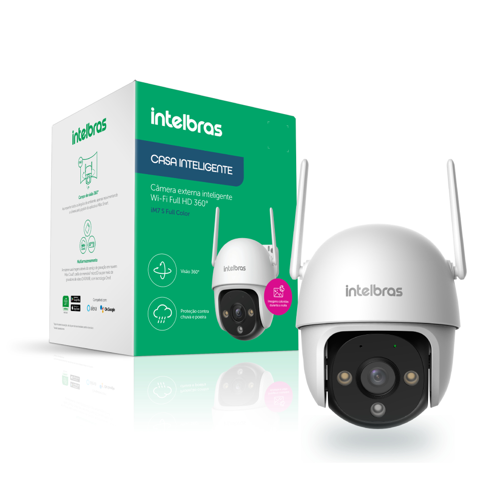 Câmera Inteligente Wi-Fi Intelbras Full HD 360°  IM7 S Full Color