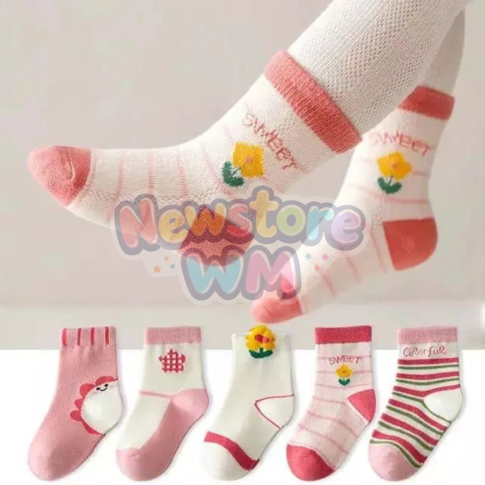 Kit com 24 Meias infantil masculina e feminina 0 a 10 anos cano longo com desenho divertidos com algodão