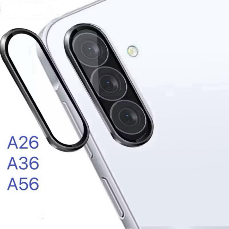 Kit Película Protetora de Lentes de câmera Lisa de metal para samsung A26 A36 A56